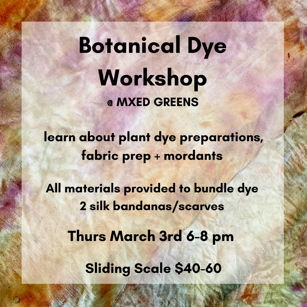 Botanical Dye Workshop March 2022