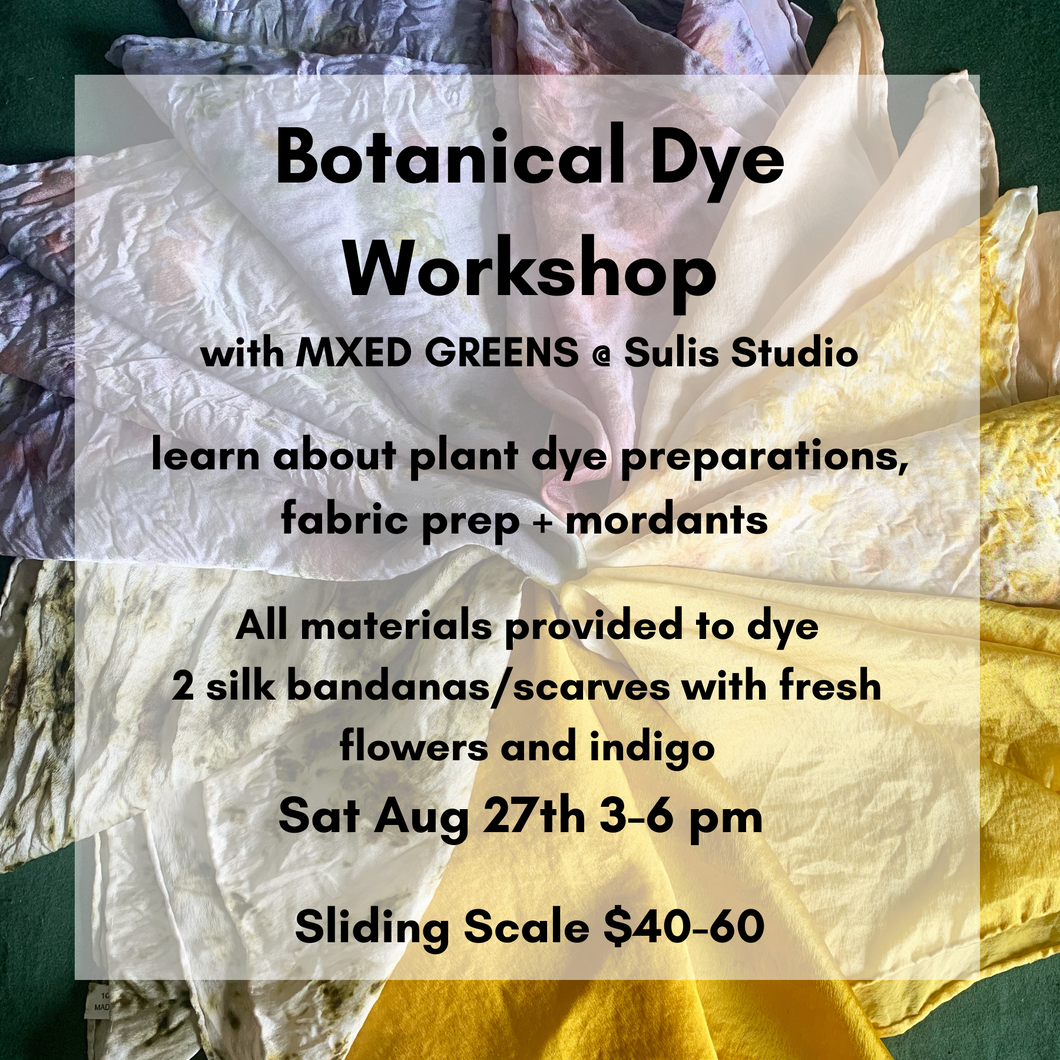Botanical Dye Workshop at Sulis Studio